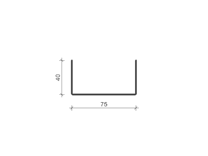 UA 75 PROFIL 2 mm vastag lemezből